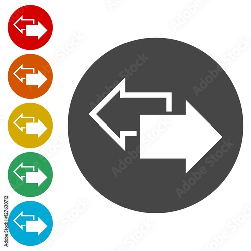 Exchange arrow icons set 