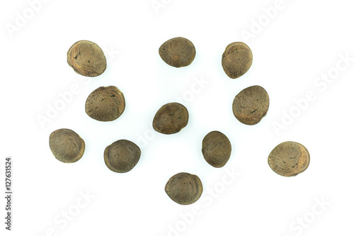 sacha inchi peanut seed isolated on white background