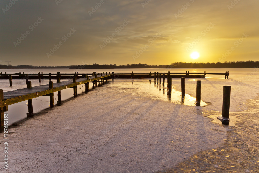Winter Sunrise over Lake