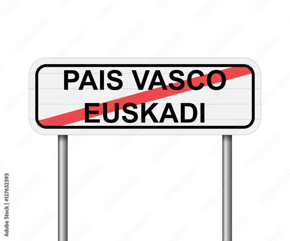 Exit of Pais Vasco - Euskadi, Spain road sign vector Exit of Pais Vasco - Euskadi, Spain road sign vector