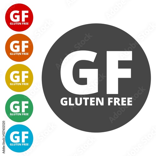 Gluten free Sign icons set 
