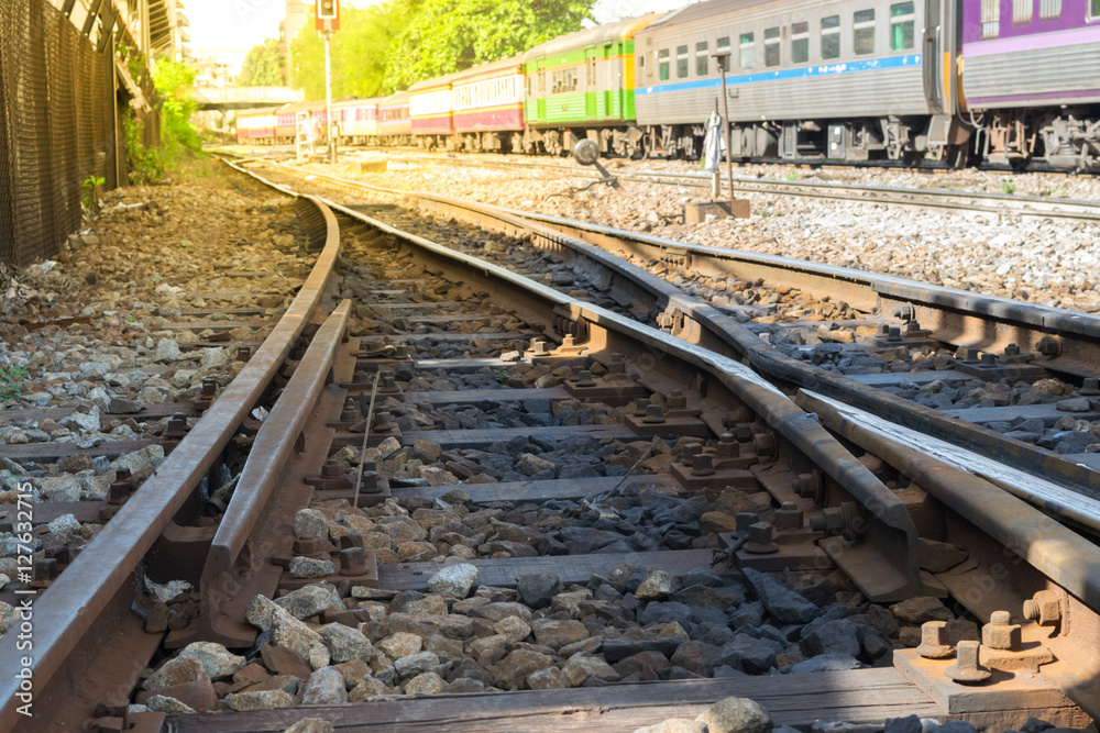 Railroad tracks crossing