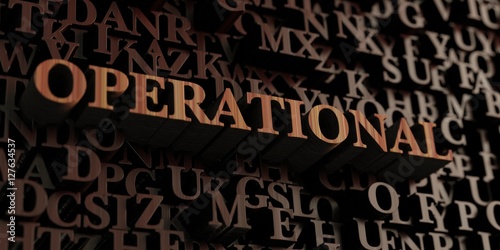Operational - Wooden 3D rendered letters/message. Can be used for an online banner ad or a print postcard.