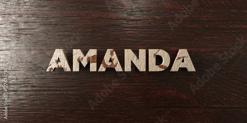Amanda - grungy wooden headline on Maple  - 3D rendered royalty free stock image. This image can be used for an online website banner ad or a print postcard.