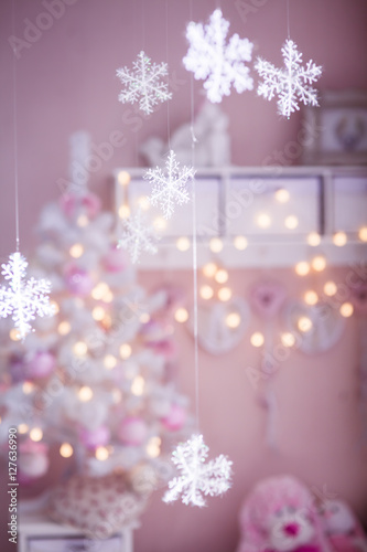 Pink Christmas background.