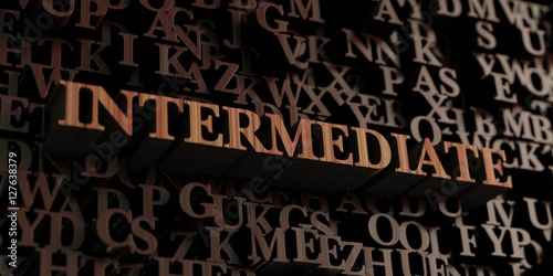 Intermediate - Wooden 3D rendered letters message.  Can be used for an online banner ad or a print postcard.