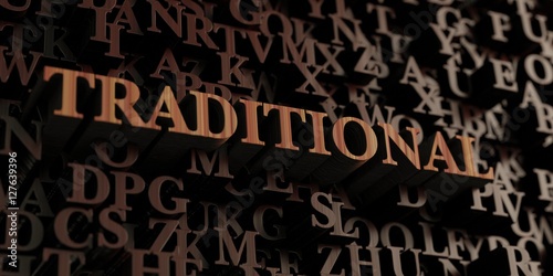 Traditional - Wooden 3D rendered letters/message. Can be used for an online banner ad or a print postcard.