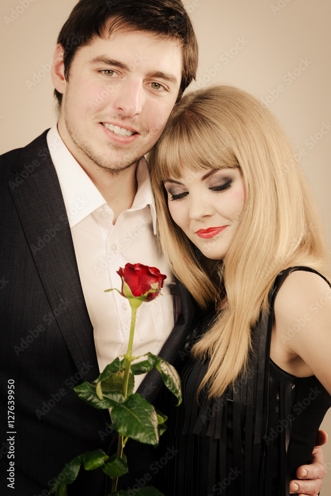 Happy elegant couple lovers. Happy elegant couple lovers.