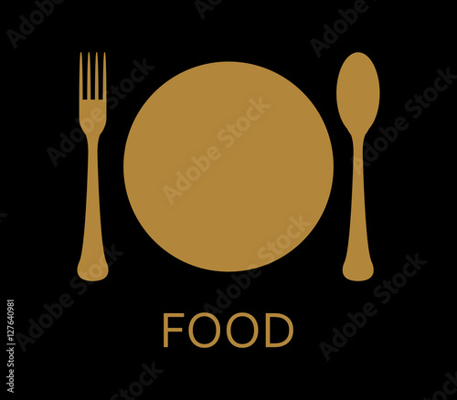plate with spoon and fork