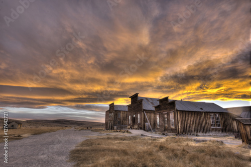 Sunset over the Remains of Main Street in the Ghost Town of Bodie © Betty Sederquist