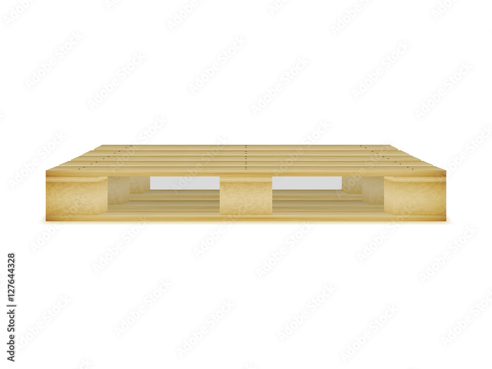 Vector illustration of an empty wooden pallet