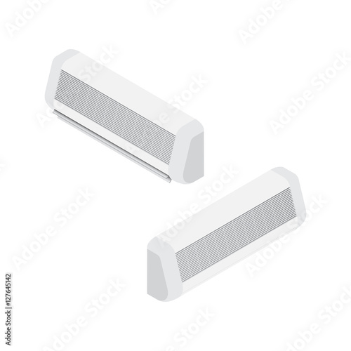 air conditioner realistic Vector Illustration