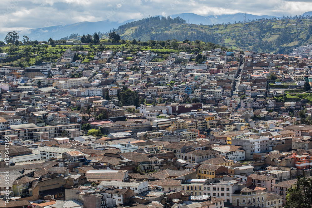 Nordöstlicher Altstadtrand von Quito; Northeastern edge of the old town of Quito 