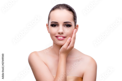 Young woman in beauty concept