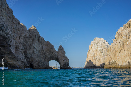 Rock Formations around the Arch in Cabo San Lucas  Mexico.