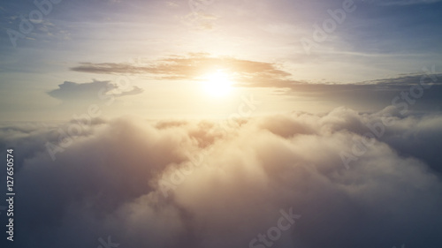 Sunny sky abstract background, beautiful cloudscape, on the heav © FAMILY STOCK