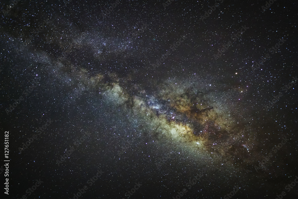 Fototapeta premium Milky way galaxy with stars and space dust in the universe, Long