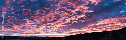 California Fire Purple Sky Wide