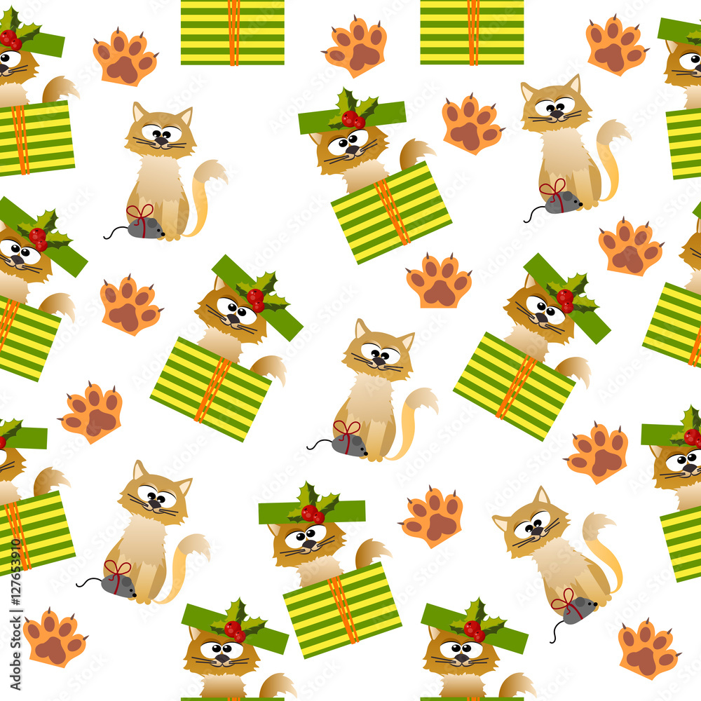 Fototapeta premium pattern with cute cats