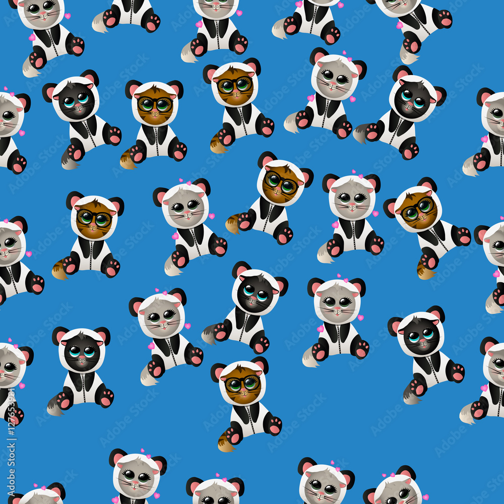 Obraz premium cat in panda costume