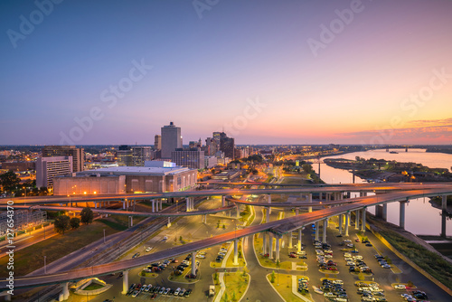 Aerial view of downtown Memphis