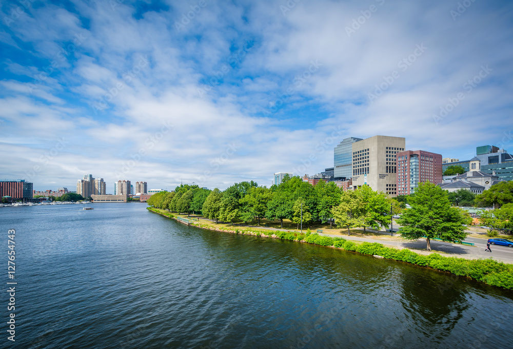 The Charles River, seen from the Longfellow Bridge, in Boston, M The Charles River, seen from the Longfellow Bridge, in Boston, M