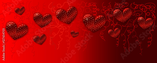 banner cuori san valentino natale