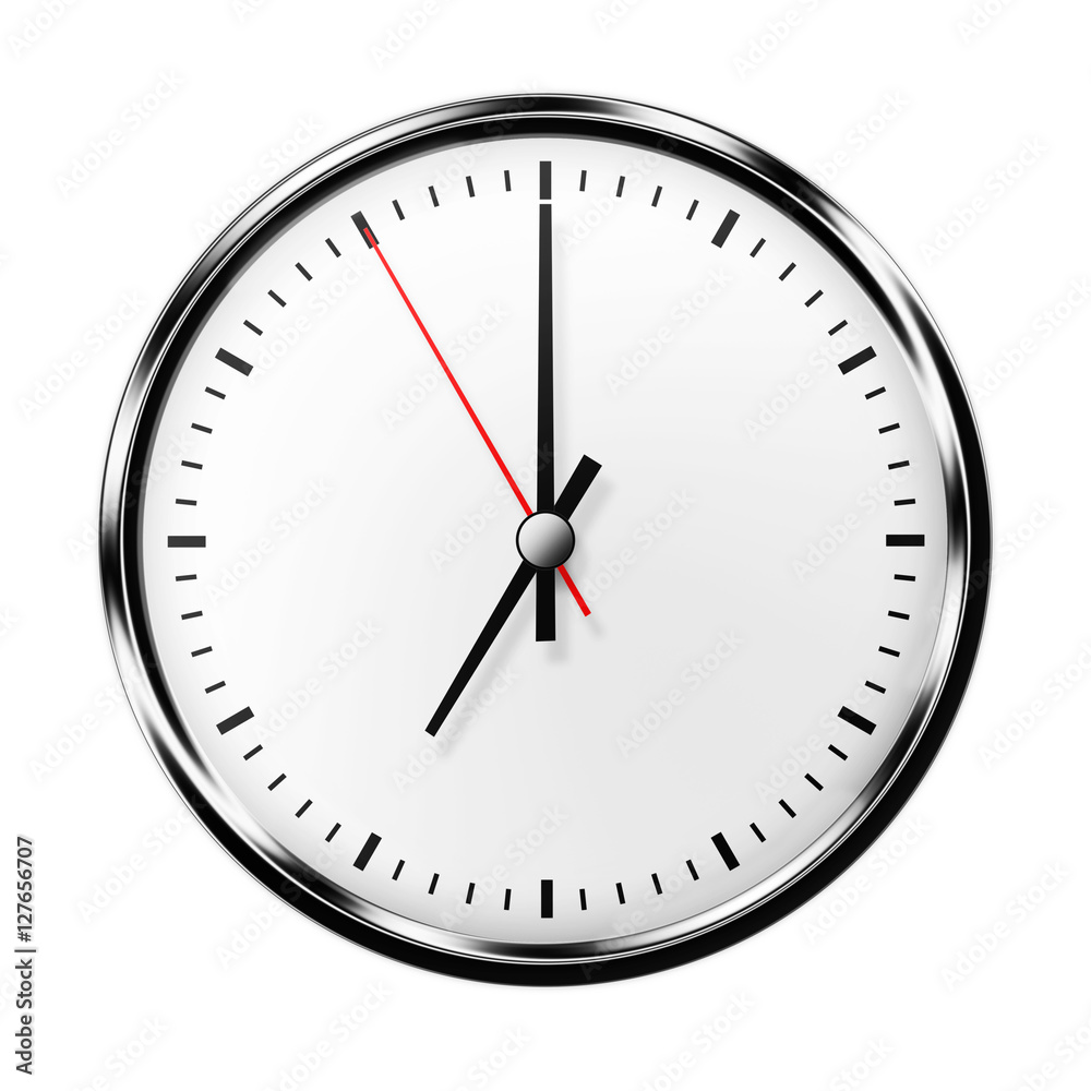 Wall clock without numbers isolated on white background. 3d illustration. Wall clock without numbers isolated on white background. 3d illustration.