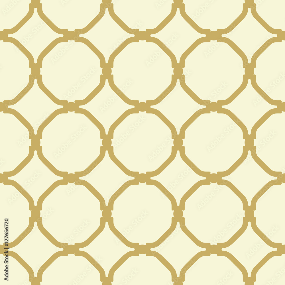Fototapeta premium Seamless vector golden ornament in arabian style. Pattern for wallpapers and backgrounds