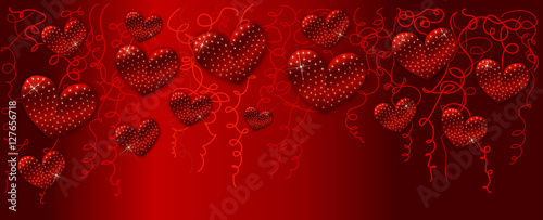 banner cuori san valentino natale