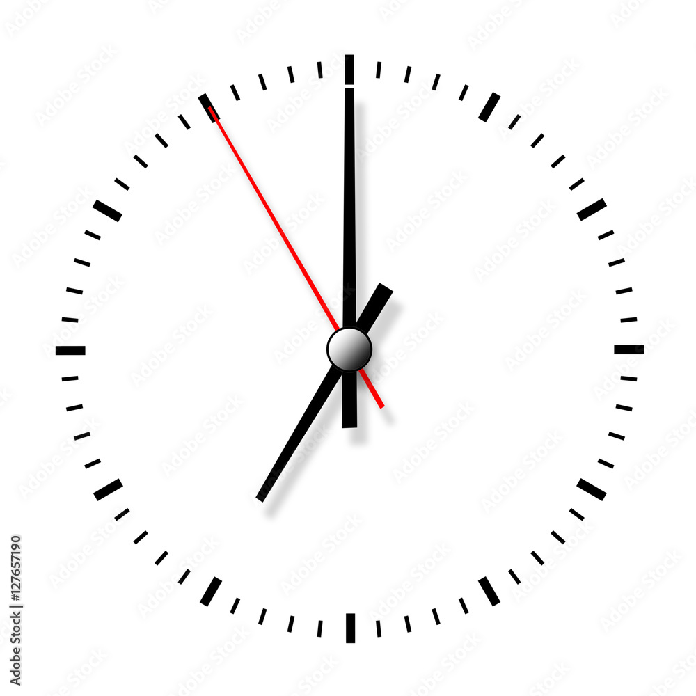 Clock without numbers isolated on white background. Clock without numbers isolated on white background.