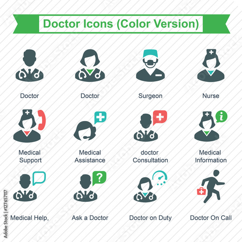 Doctor Icons  Color Version 
