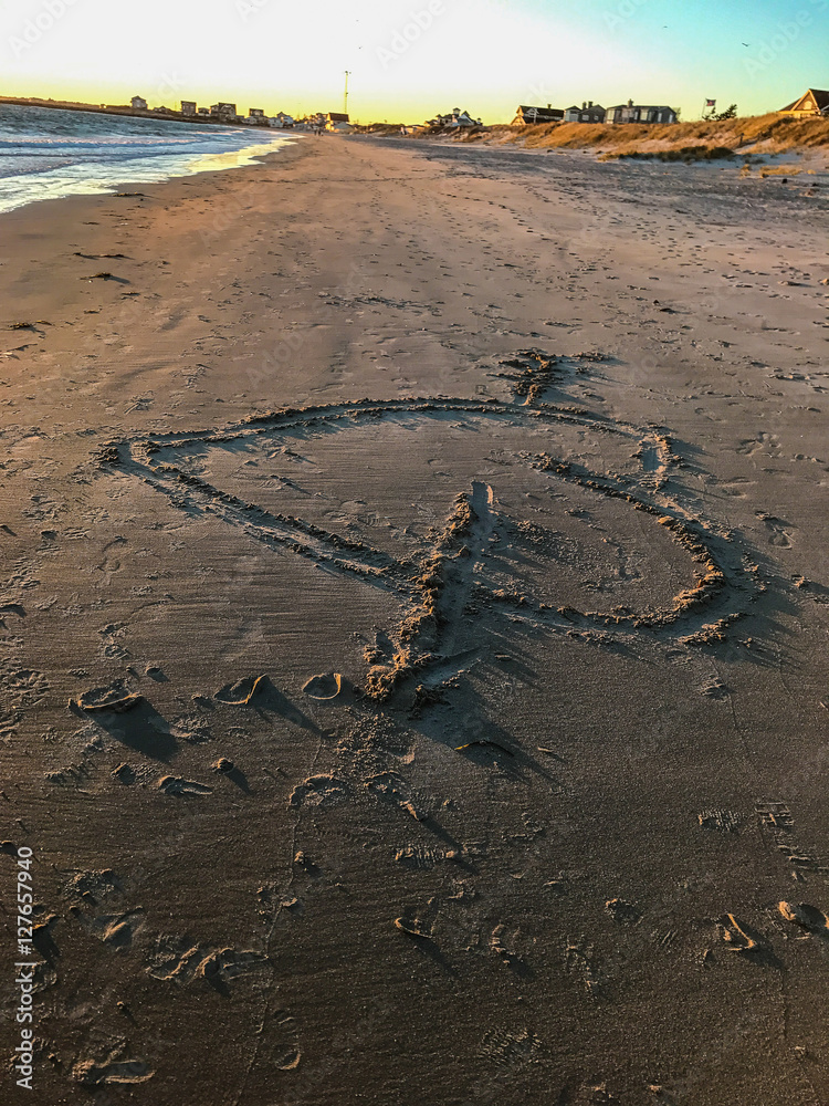 Obraz premium Heart in the Sand