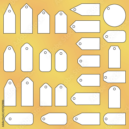 Set of blank gift labels