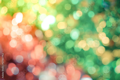 Abstract bokeh background of Christmas tree