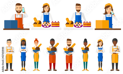 Vector set of business characters.