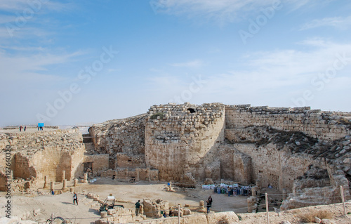 Ruins of Herodium or Herodion, the fortress of Herod, the Great, photo