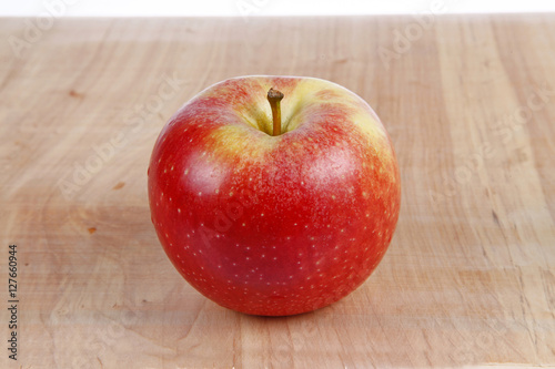 The red apple  close-up