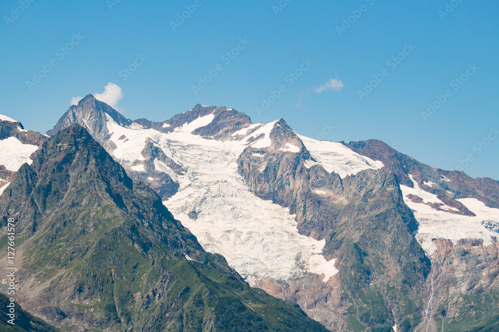 Mountain landscape. Caucasus winter view