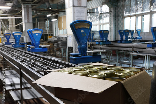 The workshop with the old blue scales