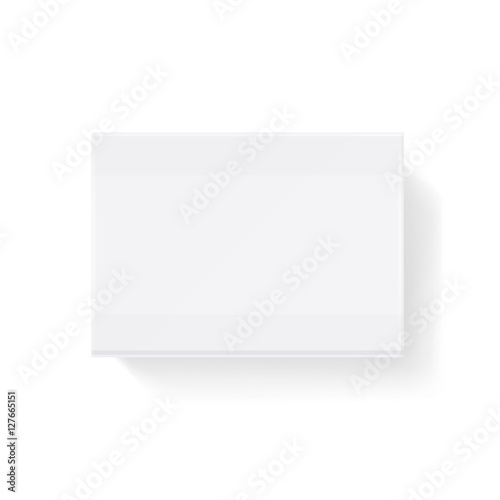 White blank closed matchbook, match box vector illustration