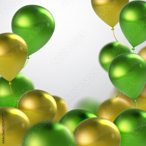 Green And Golden Balloons