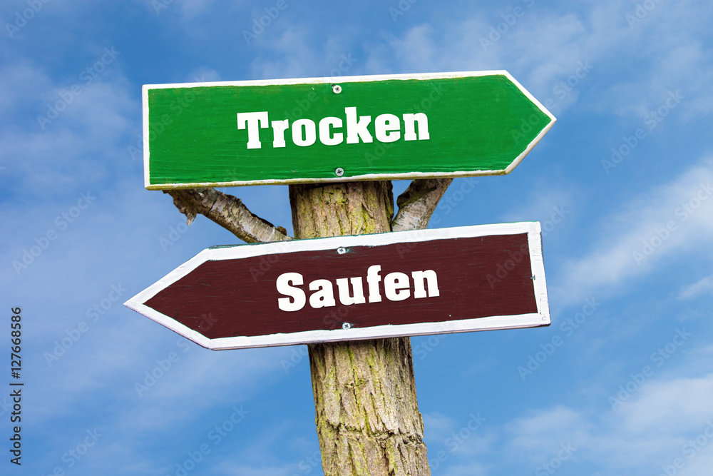 Fototapeta premium Schild 127 - Trocken