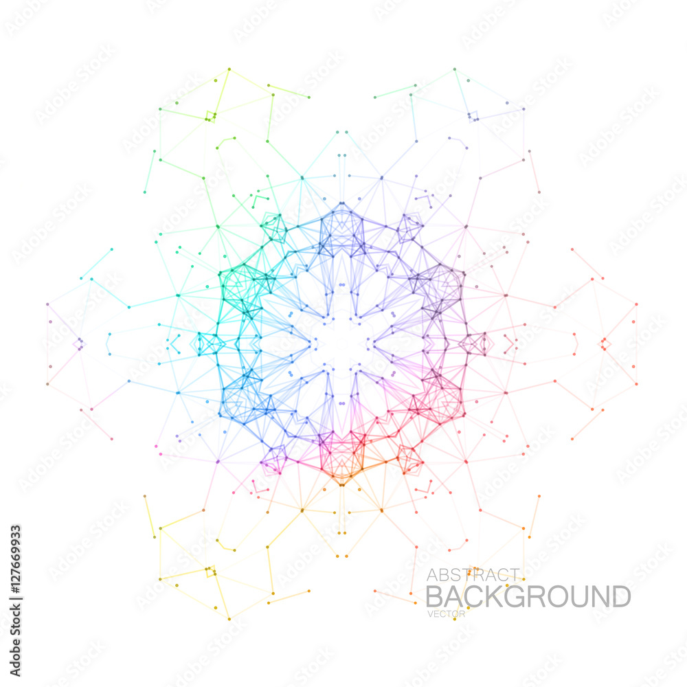 Plexus Iridescent Geometric Wreath. Plexus Iridescent Geometric Wreath.
