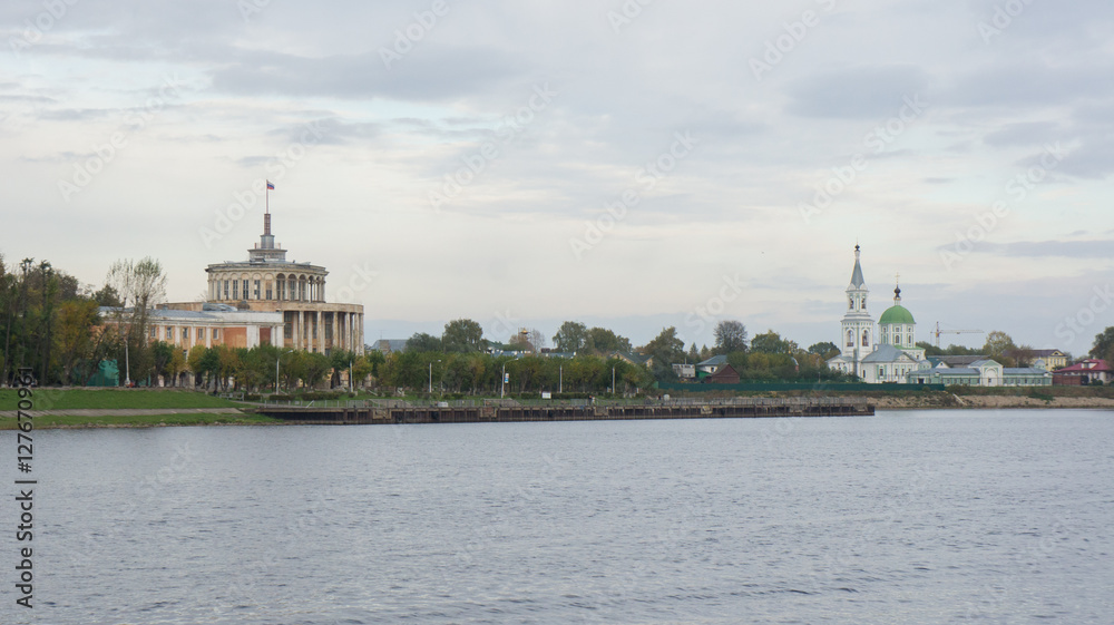 The building of the river station and Catherine nunnery in Tver.