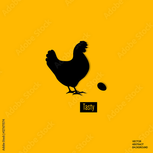 Chicken icon. Egg icon. Chicken and egg. Chicken meat. Chicken is delicious. Poultry Farm logo.