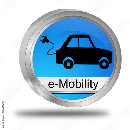 e-Mobility Button - 3D illustration