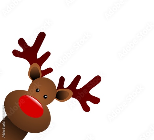 Christmas Reindeer with red big nose