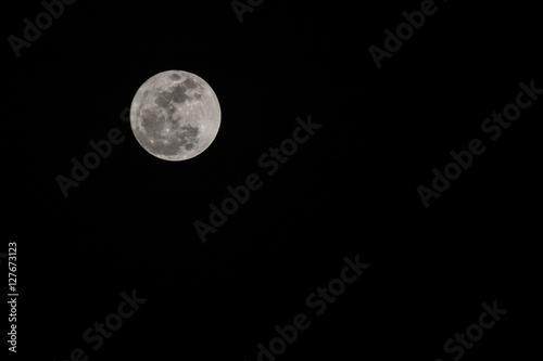 full moon in the dark