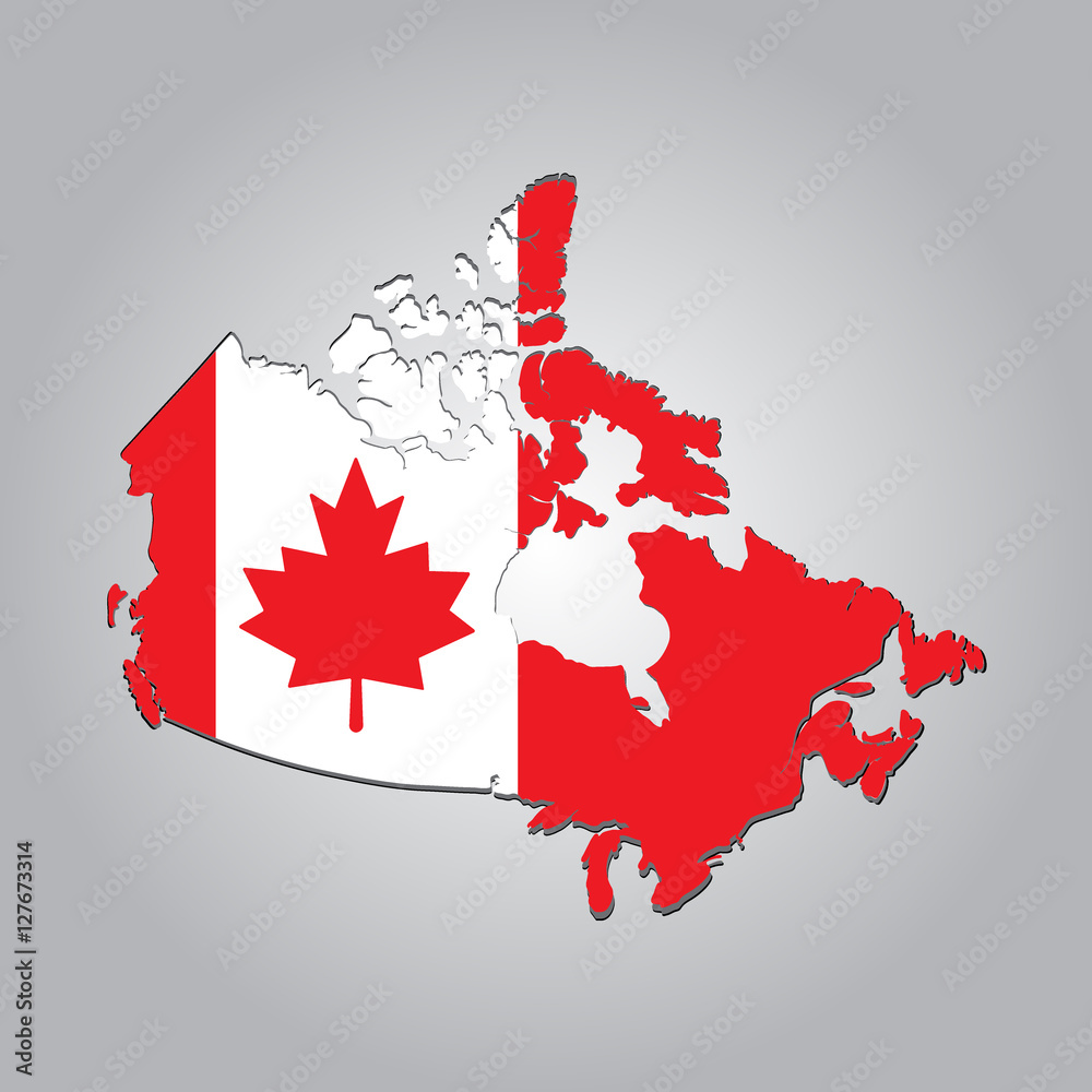 vector map Canada